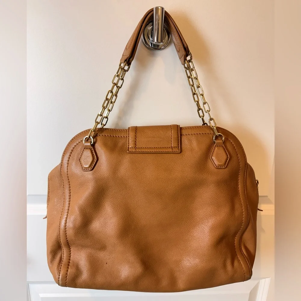Tory Burch Leather Sammy Tote Bag,‎ Brown